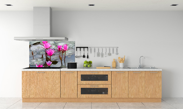 Glazen achterwand keuken Lotusbloem