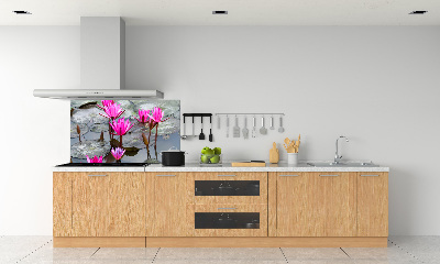 Glazen achterwand keuken Lotusbloem