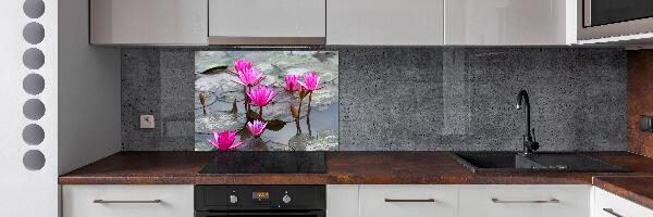 Glazen achterwand keuken Lotusbloem