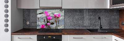 Glazen achterwand keuken Lotusbloem