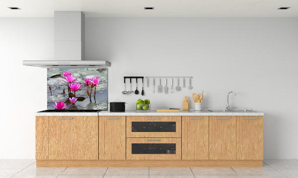 Glazen achterwand keuken Lotusbloem