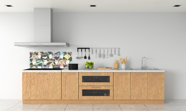 Spatplaat keuken Katten met een bril