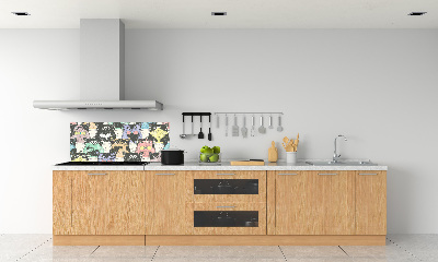 Spatplaat keuken Katten met een bril
