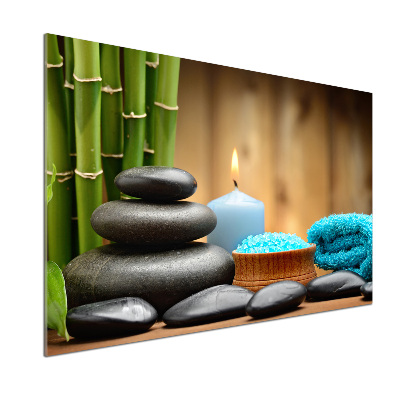 Panel szklany do kuchni Bambus