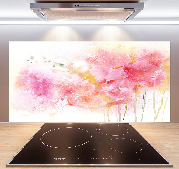 Spatplaat keuken Bloemen