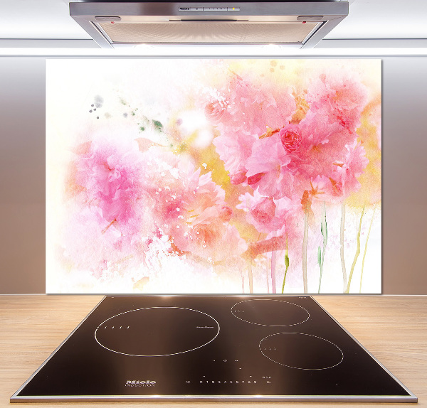 Spatplaat keuken Bloemen