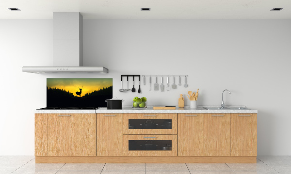Glazen achterwand keuken Hert