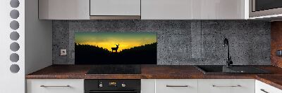 Glazen achterwand keuken Hert