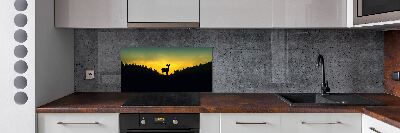Glazen achterwand keuken Hert