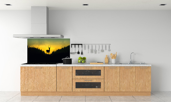 Glazen achterwand keuken Hert