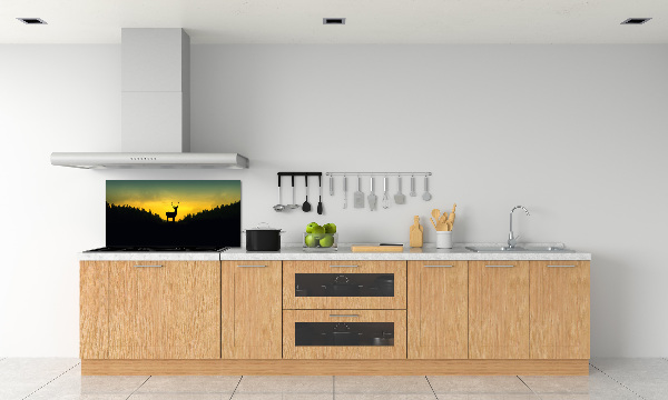 Glazen achterwand keuken Hert