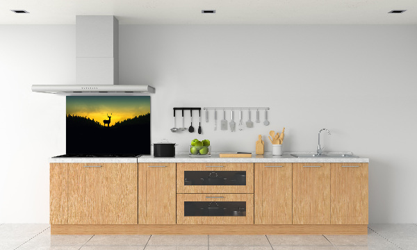 Glazen achterwand keuken Hert