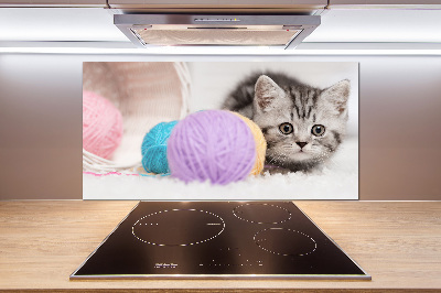 Achterwand keuken Kat met strengen