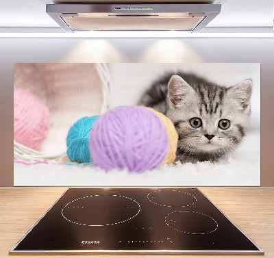 Achterwand keuken Kat met strengen