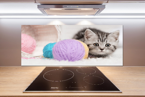 Achterwand keuken Kat met strengen