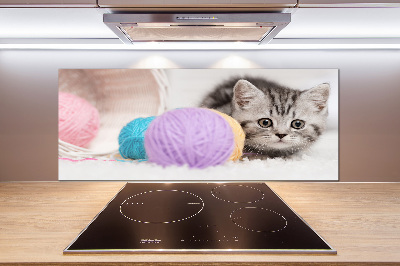 Achterwand keuken Kat met strengen