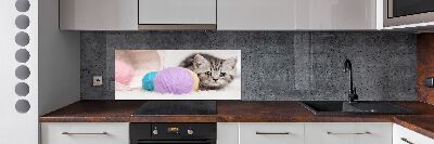 Achterwand keuken Kat met strengen