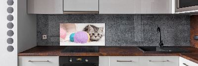 Achterwand keuken Kat met strengen