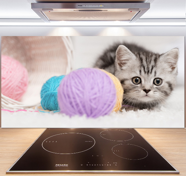 Achterwand keuken Kat met strengen