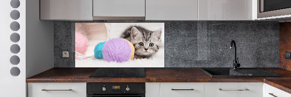 Achterwand keuken Kat met strengen