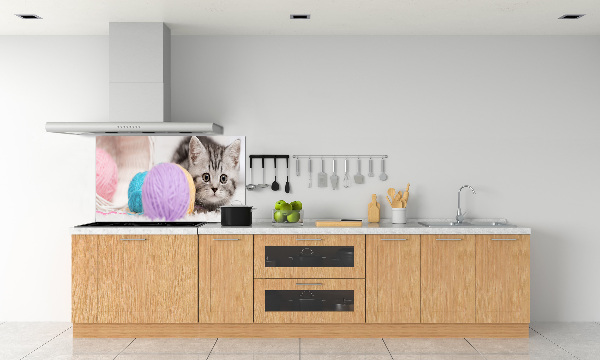 Achterwand keuken Kat met strengen