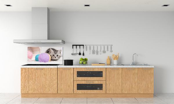 Achterwand keuken Kat met strengen