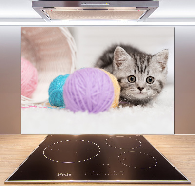 Achterwand keuken Kat met strengen