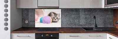 Achterwand keuken Kat met strengen