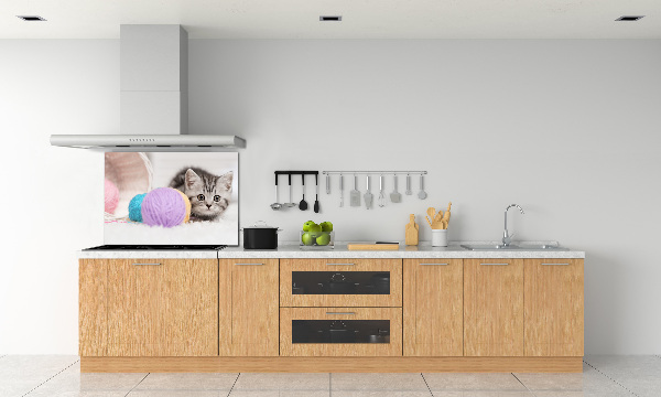 Achterwand keuken Kat met strengen