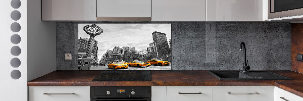 Achterwand keuken New Yorkse taxi's