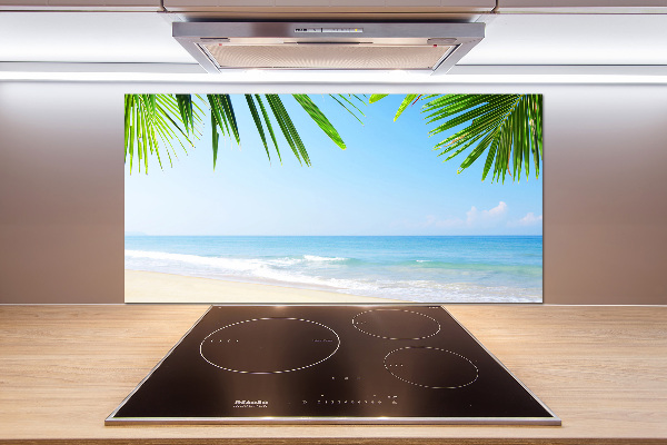 Glazen achterwand keuken Tropisch strand