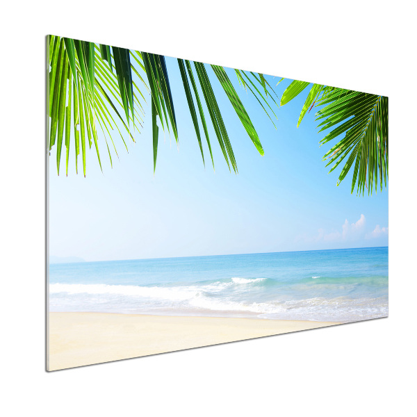 Glazen achterwand keuken Tropisch strand