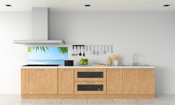 Glazen achterwand keuken Tropisch strand