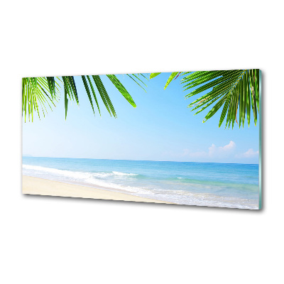 Glazen achterwand keuken Tropisch strand