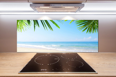 Glazen achterwand keuken Tropisch strand