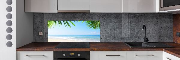 Glazen achterwand keuken Tropisch strand
