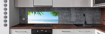 Glazen achterwand keuken Tropisch strand