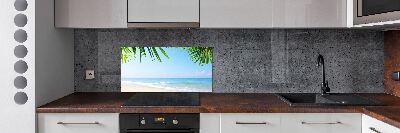 Glazen achterwand keuken Tropisch strand