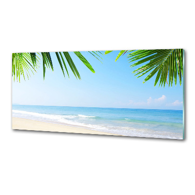 Glazen achterwand keuken Tropisch strand