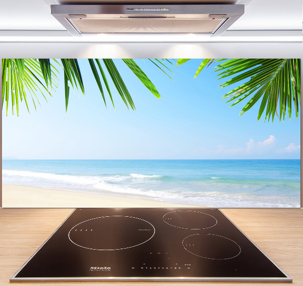 Glazen achterwand keuken Tropisch strand