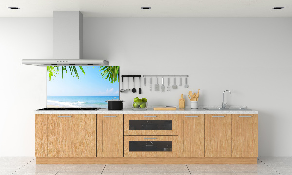 Glazen achterwand keuken Tropisch strand