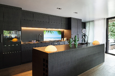 Glazen achterwand keuken Tropisch strand