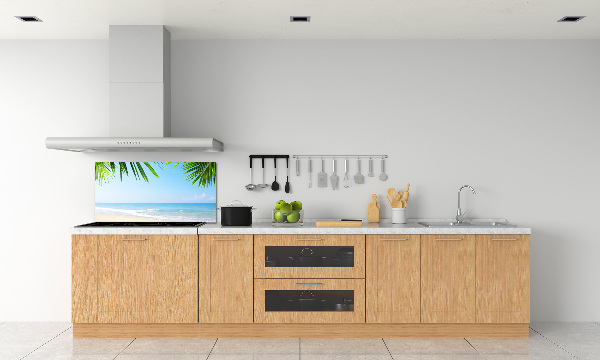 Glazen achterwand keuken Tropisch strand
