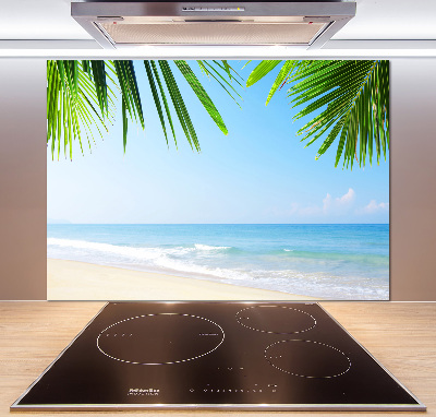 Glazen achterwand keuken Tropisch strand