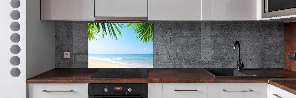 Glazen achterwand keuken Tropisch strand