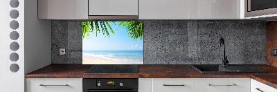 Glazen achterwand keuken Tropisch strand