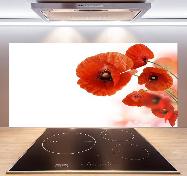 Keuken achterwand Klaprozen