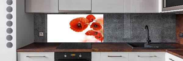 Keuken achterwand Klaprozen