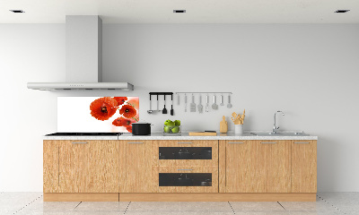 Keuken achterwand Klaprozen