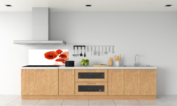 Keuken achterwand Klaprozen